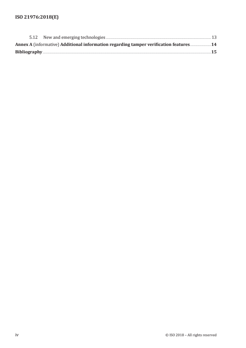 ISO 21976:2018 ISO 21976:2018 - Packaging — Tamper verification features for medicinal product packaging
Released:11/23/2018 - Page 4 preview