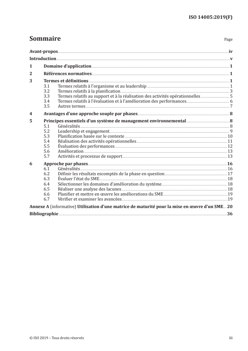 ISO 14005:2019 - Systèmes de management environnemental — Lignes directrices pour une approche souple de la mise en oeuvre par phases
Released:5/6/2019