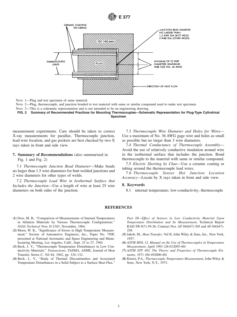 ASTM E377-96(2002) - Standard Practice for Internal Temperature Measurements in Low-Conductivity Materials