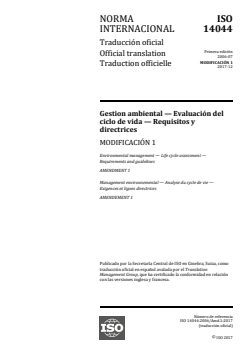 ISO 14044:2006/Amd 1:2017 - Environmental management — Life cycle assessment — Requirements and guidelines — Amendment 1
Released:10/10/2018 - Page 1 preview