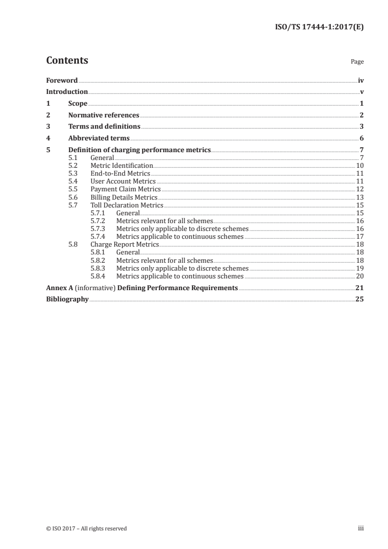 ISO/TS 17444-1:2017 ISO/TS 17444-1:2017 - Electronic fee collection — Charging performance — Part 1: Metrics
Released:9/8/2017
