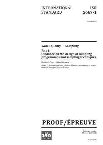 ISO/PRF 5667-1:Version 13-okt-2020 - Water quality -- Sampling