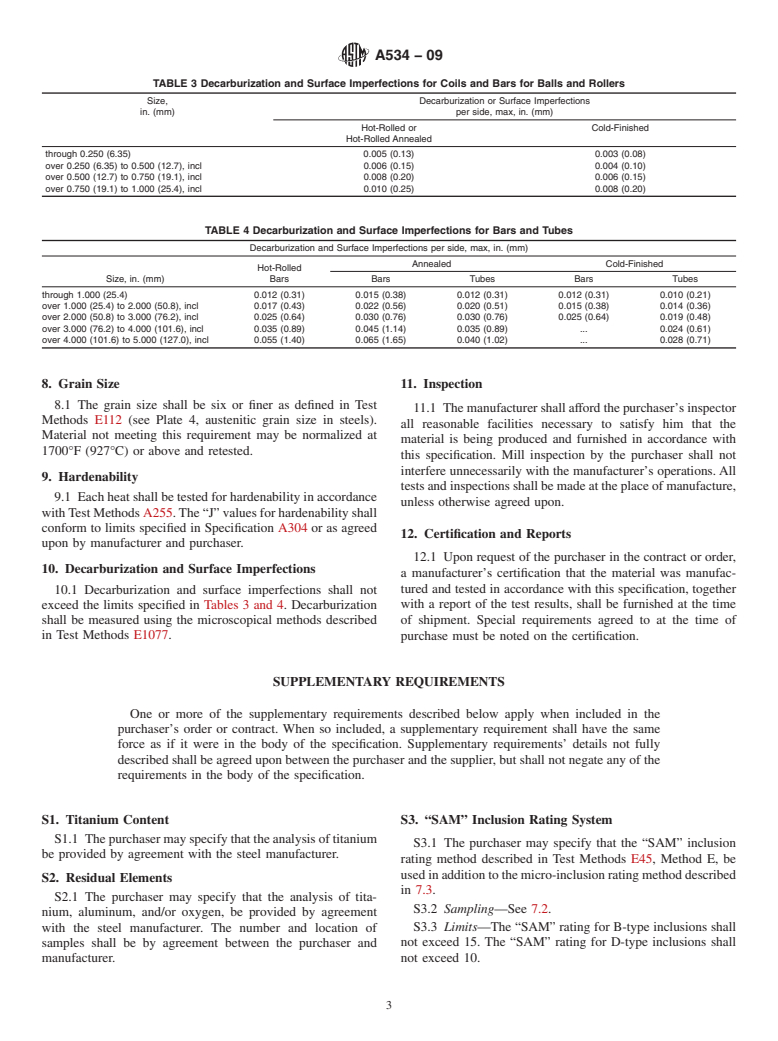 ASTM A534-09 - Standard Specification for Carburizing Steels for Anti-Friction Bearings