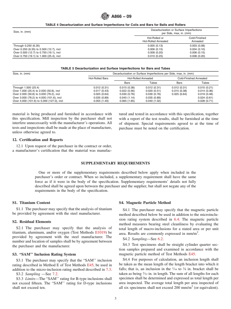 ASTM A866-09 - Standard Specification for Medium Carbon Anti-Friction Bearing Steel