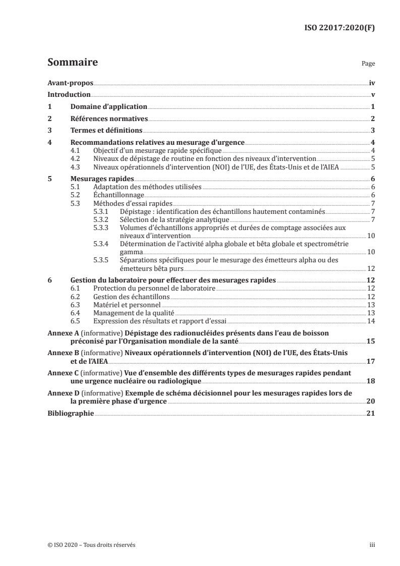 ISO 22017:2020 - Qualité de l'eau — Recommandations pour les mesurages rapides de la radioactivité en situation d'urgence nucléaire ou radiologique
Released:9/24/2020