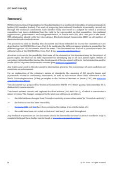 ISO 9697:2018 - Water quality — Gross beta activity — Test method using thick source
Released:2. 11. 2018 - Page 4 preview
