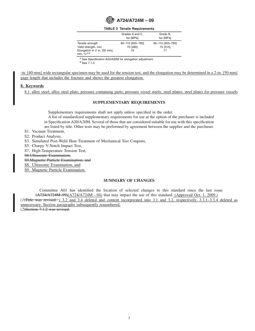 REDLINE ASTM A724/A724M-09 - Standard Specification for Pressure Vessel Plates, Carbon-Manganese-Silicon Steel, Quenched and Tempered, for Welded Layered Pressure Vessels