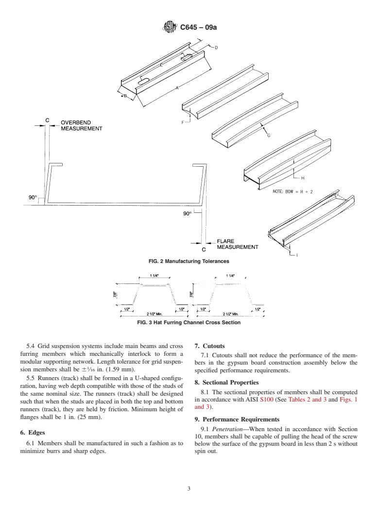 ASTM C645-09a - Standard Specification for  Nonstructural Steel Framing Members