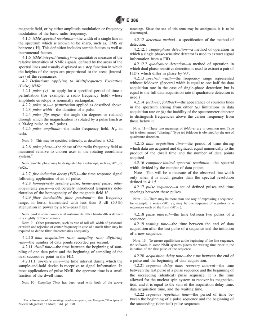 ASTM E386-90(1999) - Standard Practice for Data Presentation Relating to High-Resolution Nuclear Magnetic Resonance (NMR) Spectroscopy