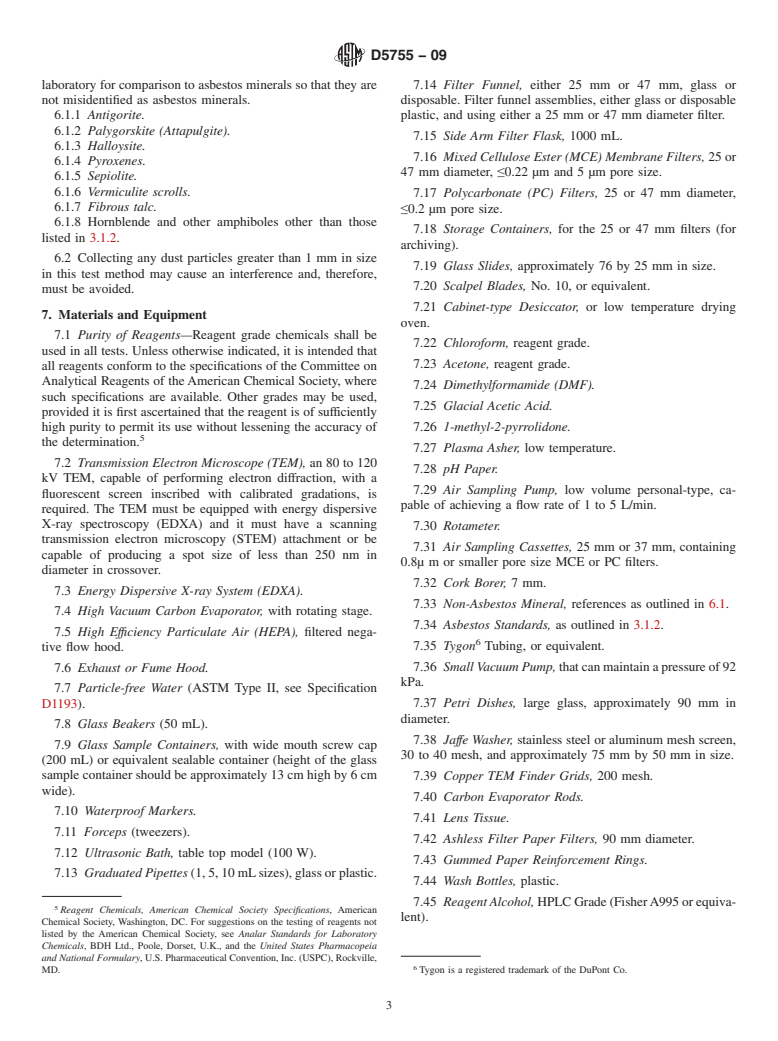 ASTM D5755-09 - Standard Test Method for Microvacuum Sampling and Indirect Analysis of Dust by Transmission Electron Microscopy for Asbestos Structure Number Surface Loading