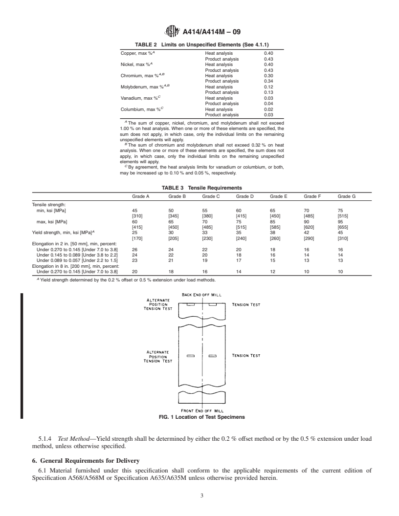 REDLINE ASTM A414/A414M-09 - Standard Specification for Steel, Sheet, Carbon, for Pressure Vessels