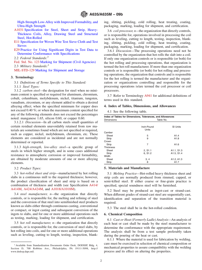 ASTM A635/A635M-09b - Standard Specification for  Steel, Sheet and Strip, Heavy-Thickness Coils, Hot-Rolled, Alloy, Carbon, Structural, High-Strength Low-Alloy, and High-Strength Low-Alloy with Improved Formability, General Requirements for