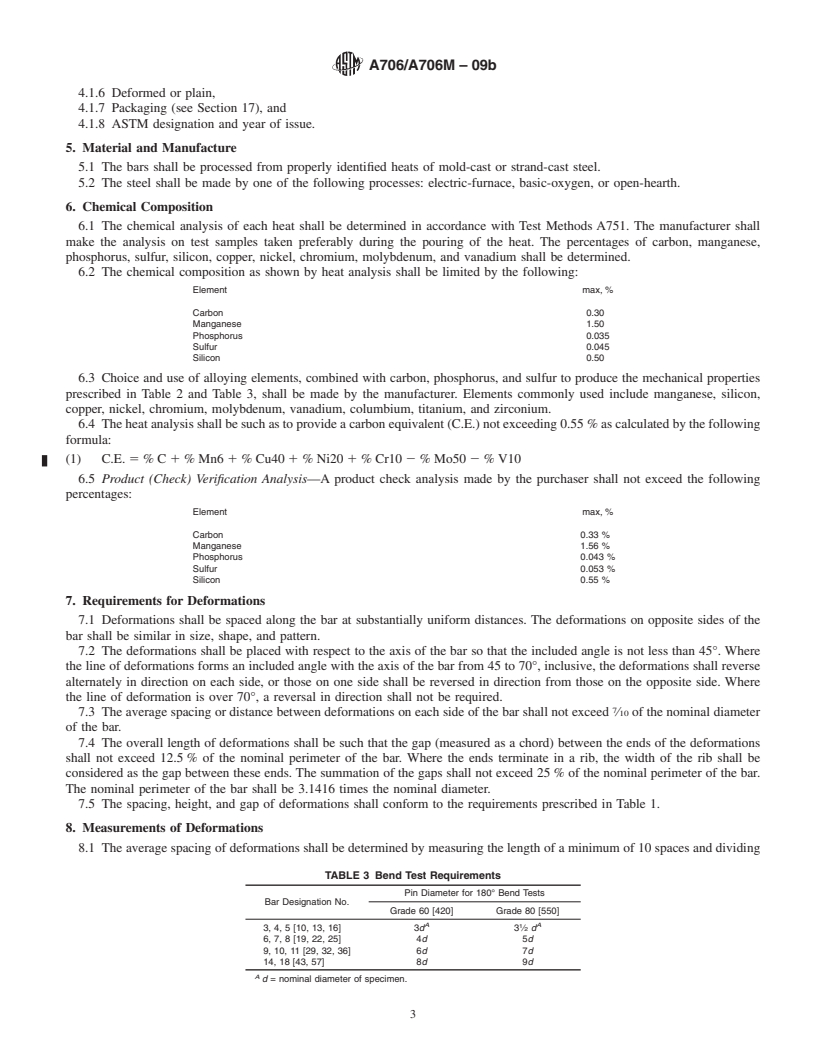 REDLINE ASTM A706/A706M-09b - Standard Specification for  Low-Alloy Steel Deformed and Plain Bars for Concrete Reinforcement