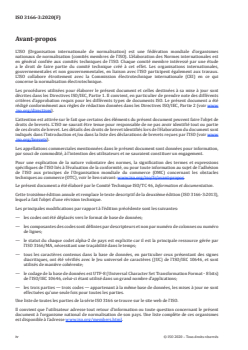 ISO 3166-3:2020 - Codes pour la représentation des noms de pays et de leurs subdivisions — Partie 3: Code pour les noms de pays antérieurement utilisés
Released:8/25/2020 - Page 4 preview