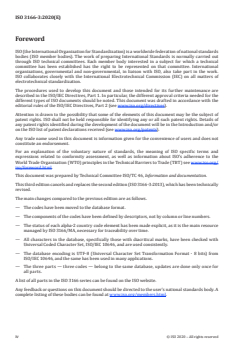 ISO 3166-3:2020 - Codes for the representation of names of countries and their subdivisions — Part 3: Code for formerly used names of countries
Released:8/25/2020 - Page 4 preview