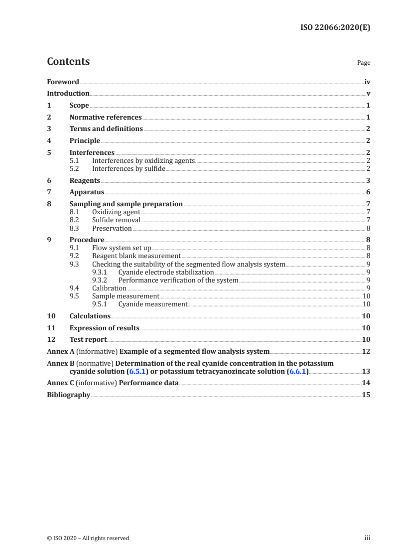 ISO 22066:2020 ISO 22066:2020 - Water quality — Determination of total cyanide — Method using segmented flow injection, in-line ultraviolet digestion analysis by gas diffusion and amperometric detection
Released:9/25/2020