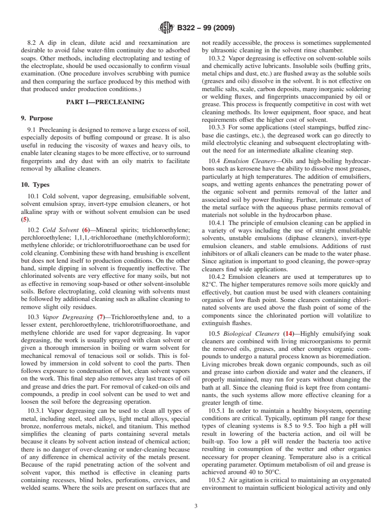 ASTM B322-99(2009) - Standard Guide for Cleaning Metals Prior to Electroplating