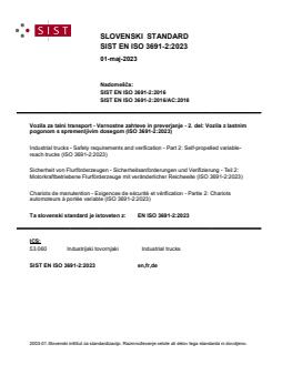 SIST EN ISO 3691-2:2023 - Page 1 preview