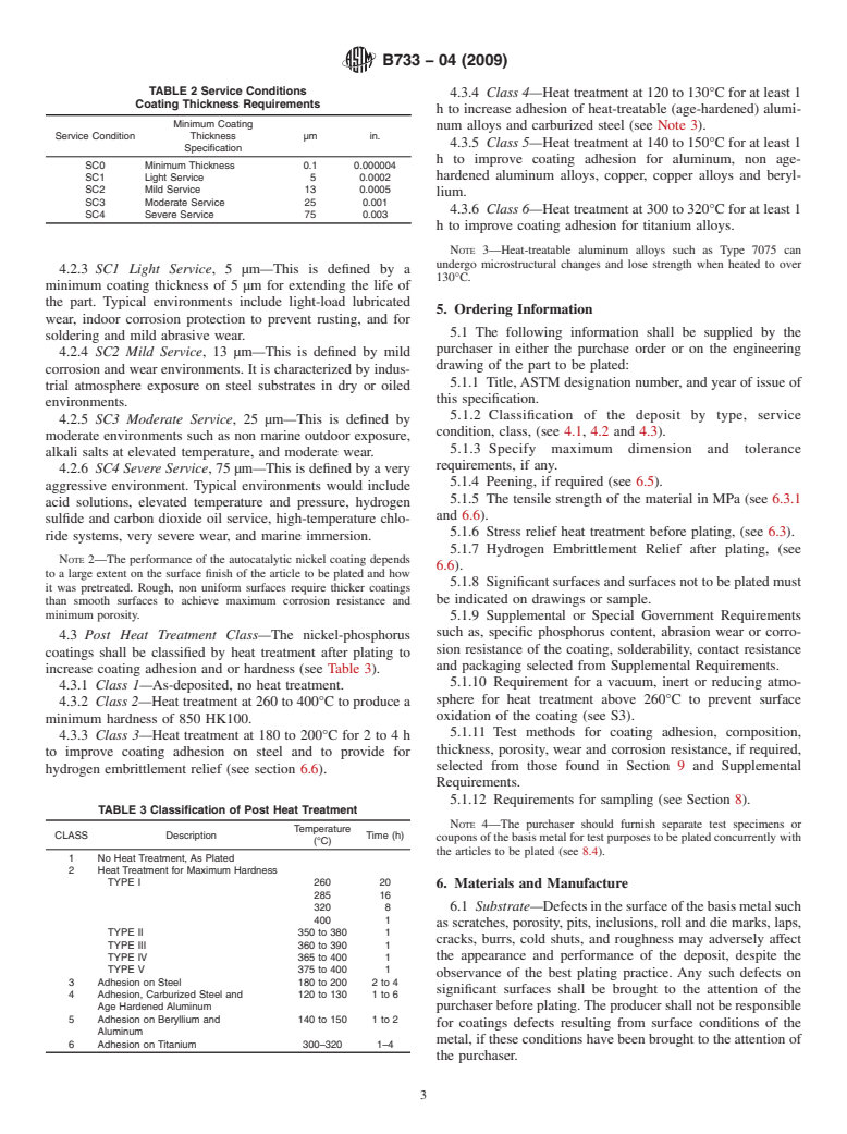 ASTM B733-04(2009) - Standard Specification for Autocatalytic (Electroless) Nickel-Phosphorus Coatings on Metal