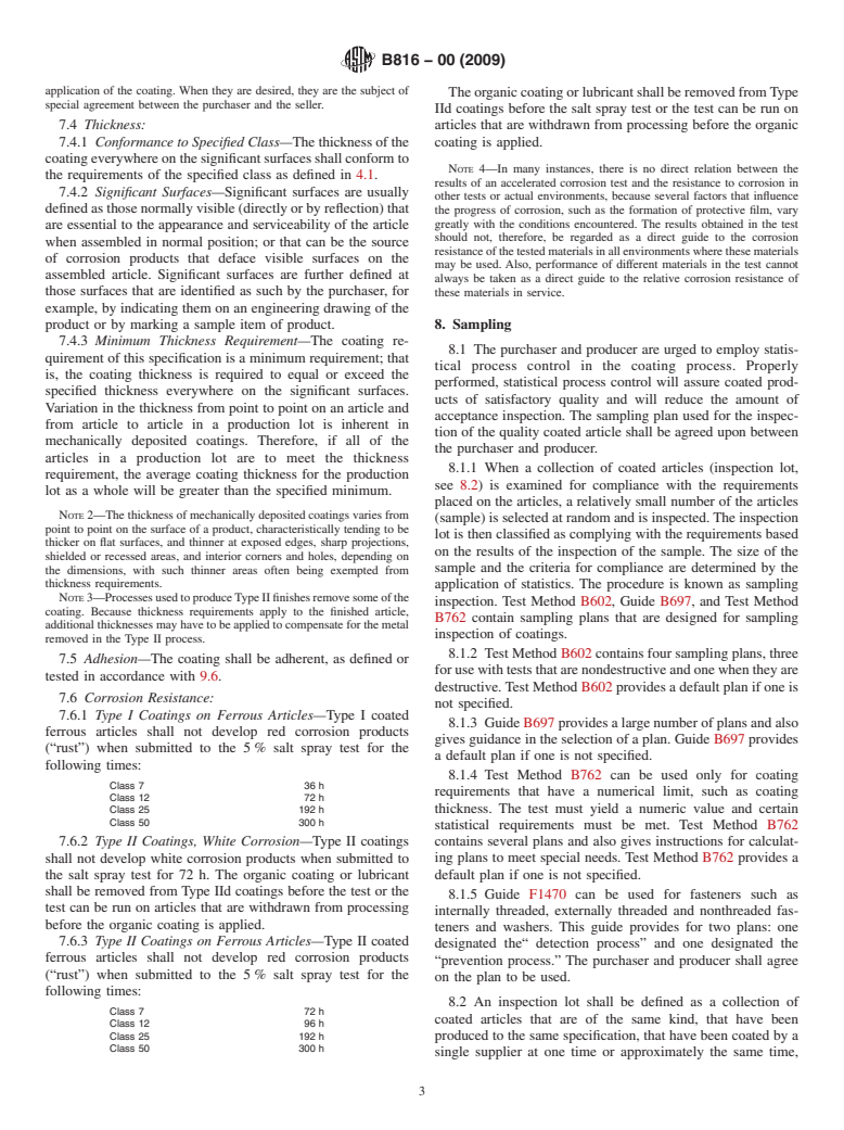 ASTM B816-00(2009) - Standard Specification for Coatings of Cadmium-Zinc Mechanically Deposited