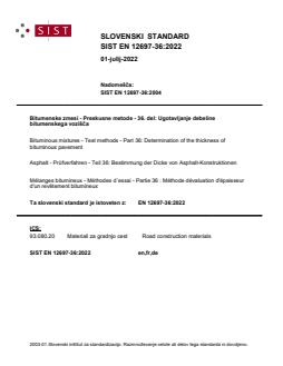 EN 12697-36:2022 EN 12697-36:2022 - Page 1 preview