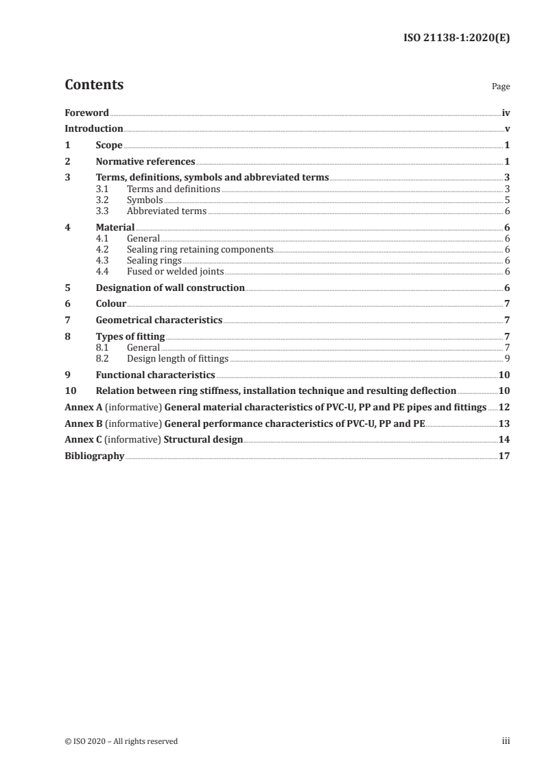 ISO 21138-1:2020 - Plastics piping systems for non-pressure underground drainage and sewerage — Structured-wall piping systems of unplasticized poly(vinyl chloride) (PVC-U), polypropylene (PP) and polyethylene (PE) — Part 1: Material specification and performance criteria for pipes, fittings and systems
Released:1/20/2020