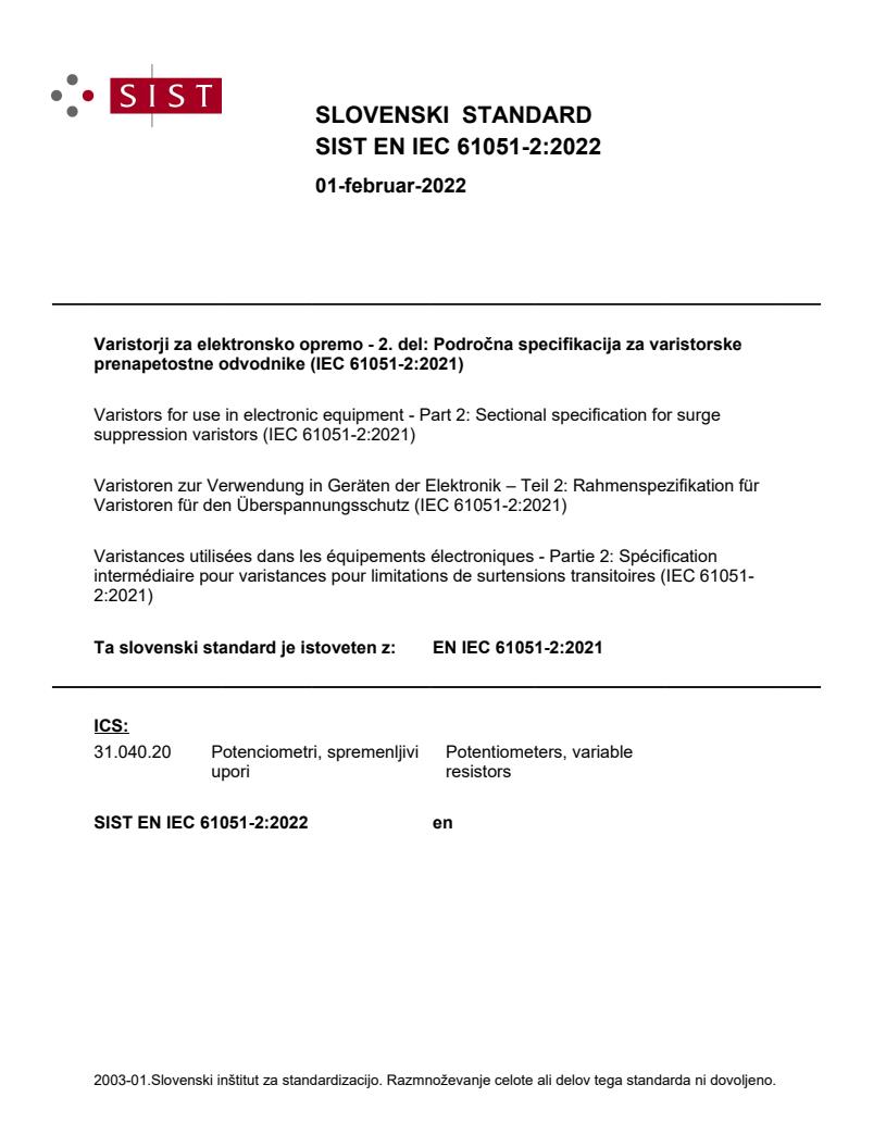 EN IEC 61051-2:2022 - BARVE