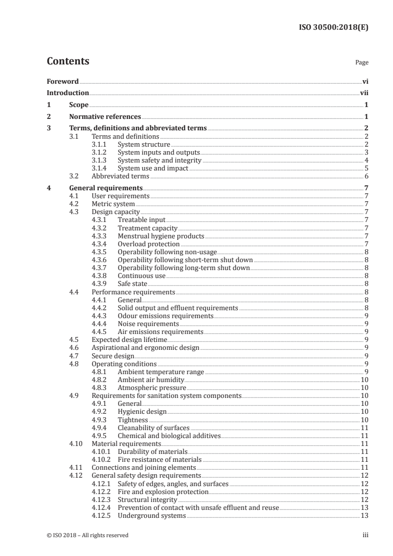 ISO 30500:2018 - Non-sewered sanitation systems — Prefabricated integrated treatment units — General safety and performance requirements for design and testing
Released:10/1/2018