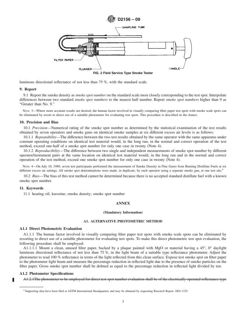 REDLINE ASTM D2156-09 - Standard Test Method for Smoke Density in Flue Gases from Burning Distillate Fuels