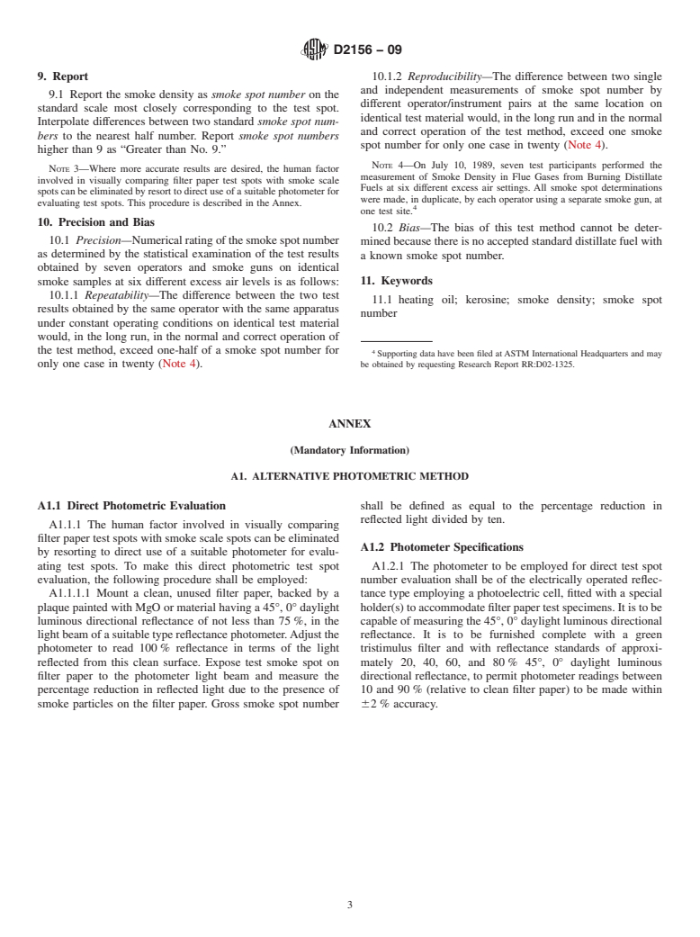 ASTM D2156-09 - Standard Test Method for Smoke Density in Flue Gases from Burning Distillate Fuels