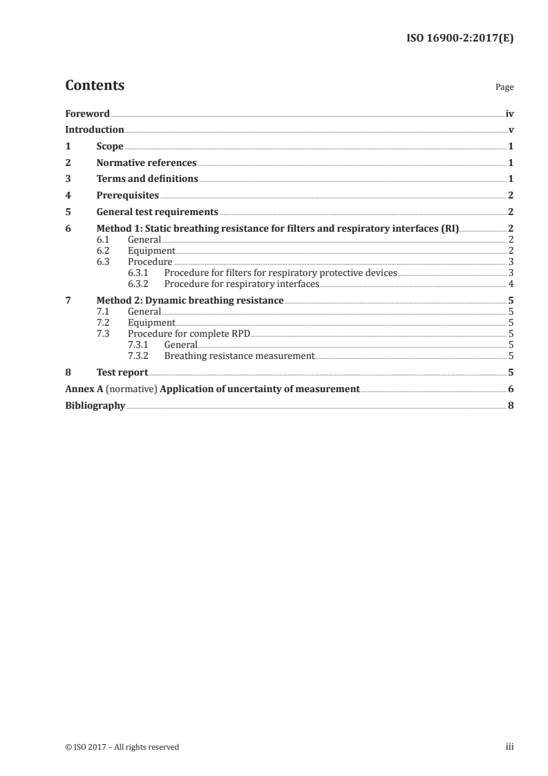 ISO 16900-2:2017 - Respiratory protective devices — Methods of test and test equipment — Part 2: Determination of breathing resistance
Released:11/30/2017