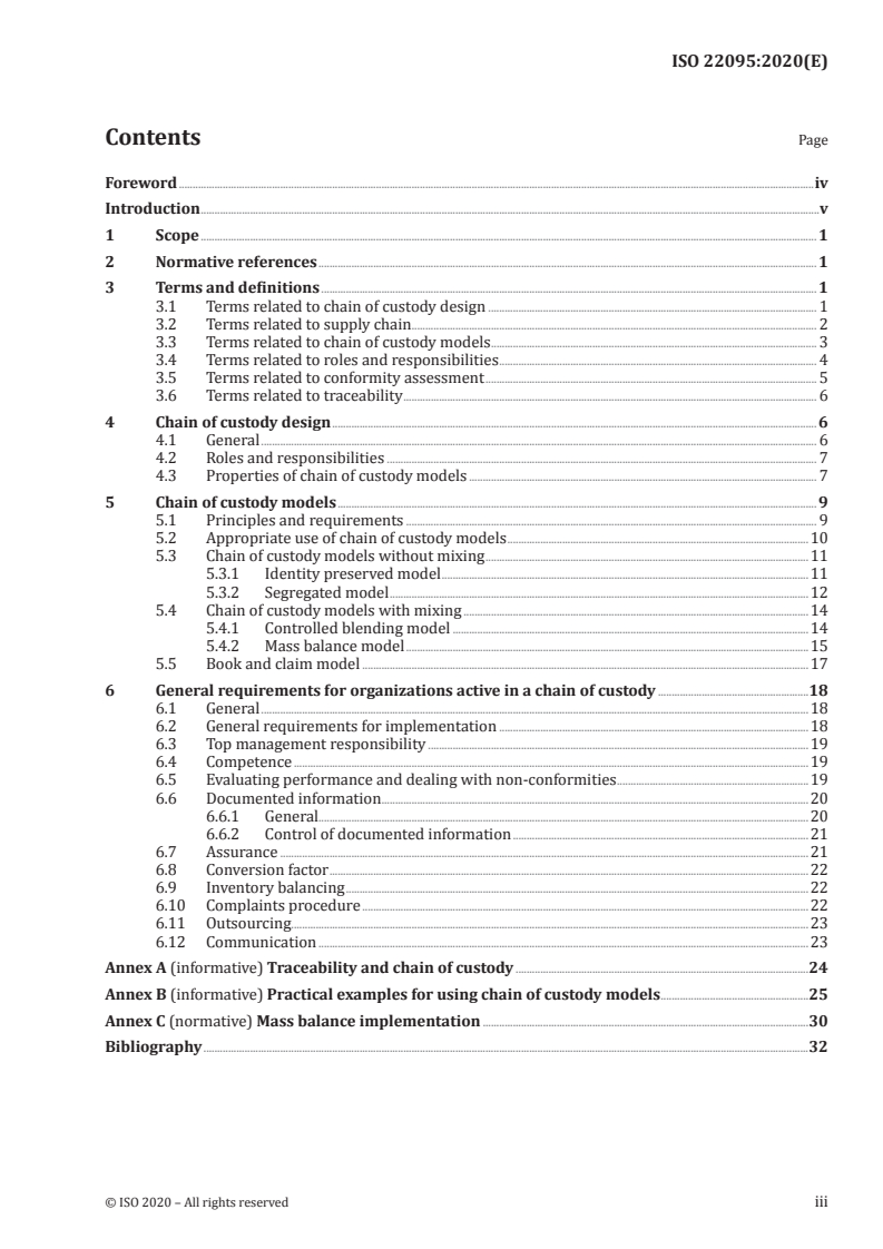 ISO 22095:2020 - Chain of custody  — General terminology and models
Released:10/19/2020