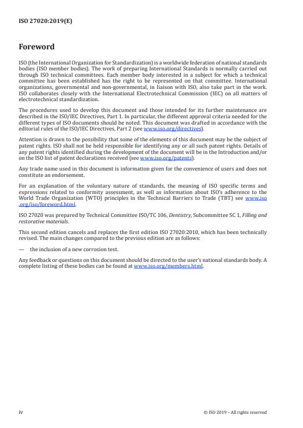 ISO 27020:2019 ISO 27020:2019 - Dentistry -- Brackets and tubes for use in orthodontics - Page 4 preview