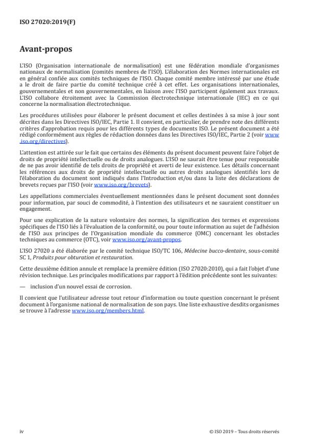 ISO 27020:2019 ISO 27020:2019 - Médecine bucco-dentaire -- Consoles et tubes utilisés en orthodontie - Page 4 preview