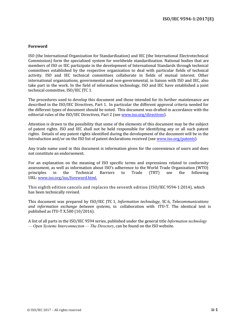 ISO/IEC 9594-1:2017 ISO/IEC 9594-1:2017 - Information technology — Open Systems Interconnection — The Directory — Part 1: Overview of concepts, models and services
Released:5/5/2017