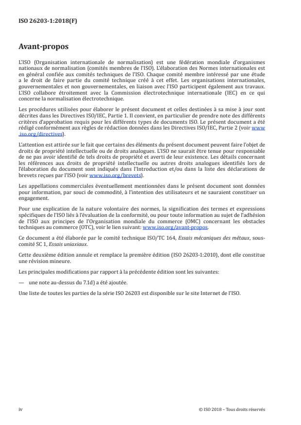 ISO 26203-1:2018 ISO 26203-1:2018 - Matériaux métalliques -- Essai de traction a vitesses de déformation élevées - Page 4 preview