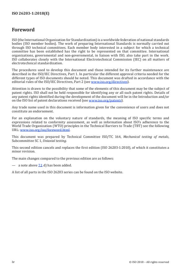 ISO 26203-1:2018 ISO 26203-1:2018 - Metallic materials -- Tensile testing at high strain rates - Page 4 preview