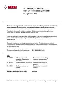 EN 13823:2020/oprA1:2021 - Page 1 preview