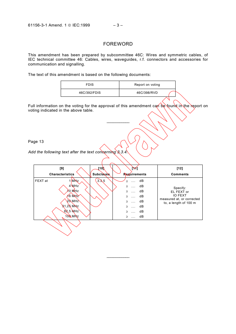 IEC 61156-3-1:1995/AMD1:1999 - Amendment 1 - Part 3:Work area wiring.
Section 1:Blank detail specification
Released:12/22/1999
Isbn:2831850886