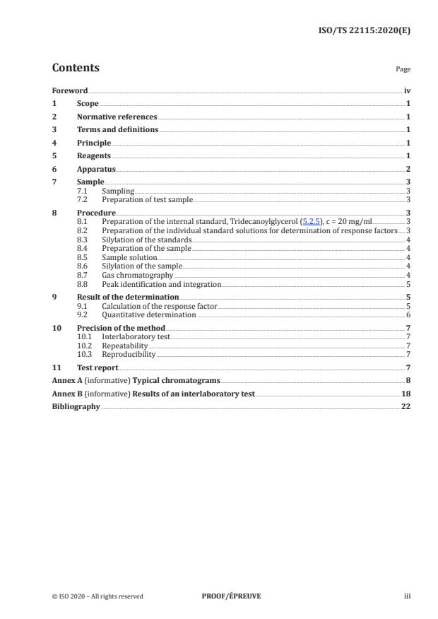 ISO/PRF TS 22115:Version 29-sep-2020 - Animal and vegetable fats and oils -- Relative composition of oils and derivatives by capillary gas chromatography (fingerprint method)