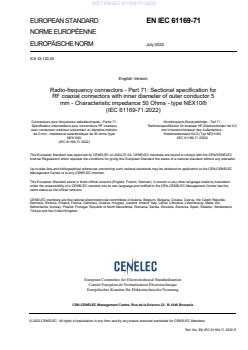 SIST EN IEC 61169-71:2022 SIST EN IEC 61169-71:2022 - Page 3 preview