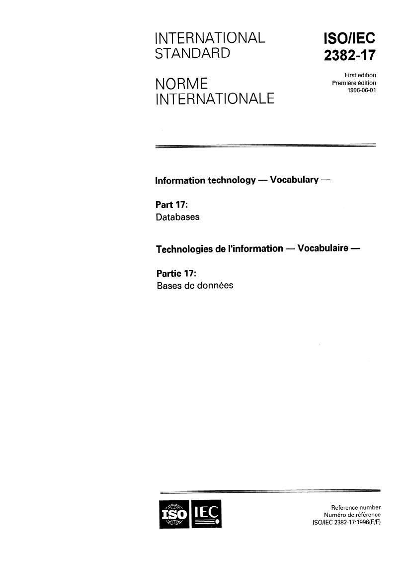ISO/IEC 2382-17:1996