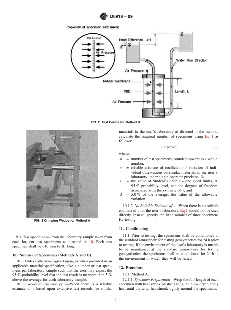 ASTM D6918-09 - Standard Test Method for Testing Vertical Strip Drains in the Crimped Condition