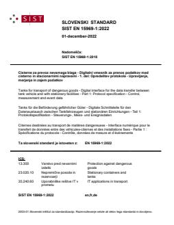 EN 15969-1:2022 - BARVE - Page 1 preview