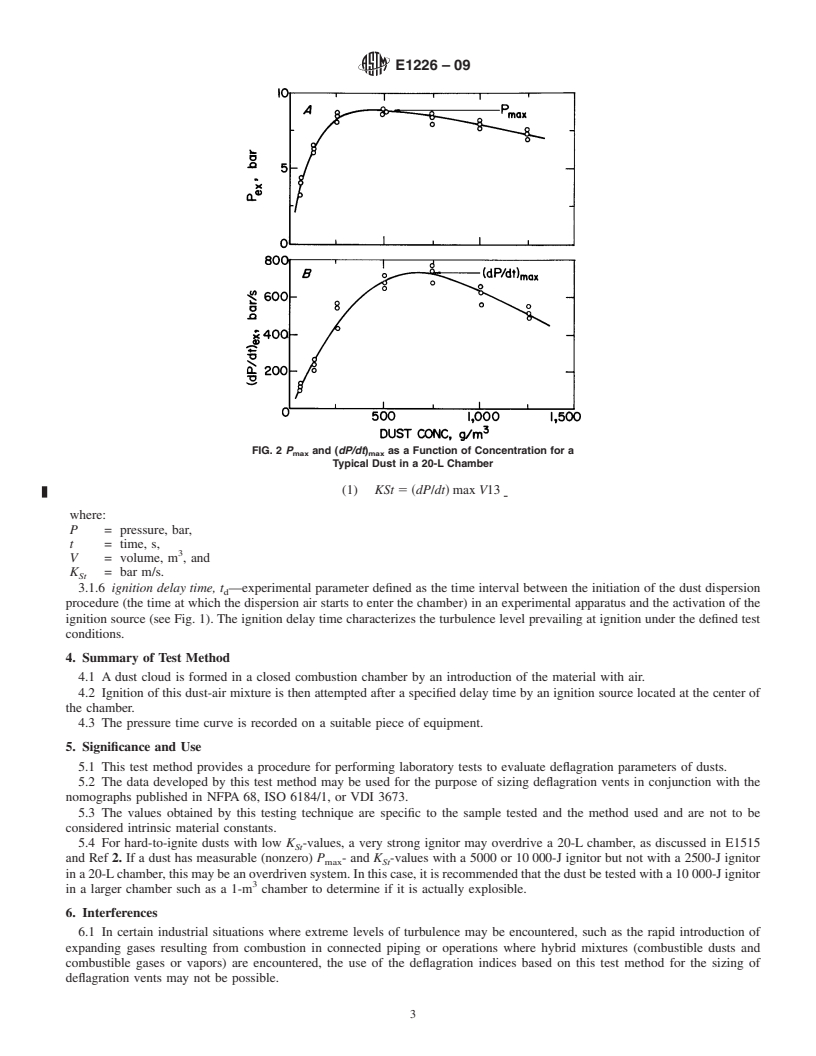 REDLINE ASTM E1226-09 - Standard Test Method for Pressure and Rate of Pressure Rise for Combustible Dusts