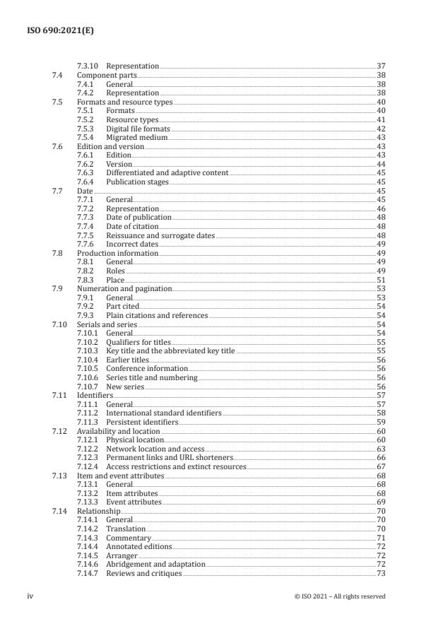 ISO 690:2021 ISO 690:2021 - Information and documentation -- Guidelines for bibliographic references and citations to information resources - Page 4 preview