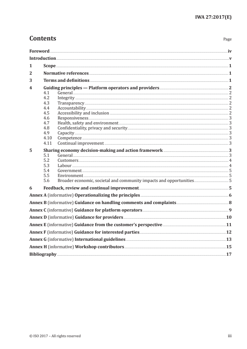 IWA 27:2017 - Guiding principles and framework for the sharing economy
Released:9/18/2017