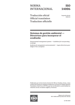 ISO 14006:2020 ISO 14006:2020 - Environmental management systems — Guidelines for incorporating ecodesign
Released:10/30/2020 - Page 1 preview