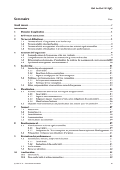 ISO 14006:2020 ISO 14006:2020 - Systèmes de management environnemental — Lignes directrices pour intégrer l'éco-conception
Released:1/30/2020 - Page 3 preview