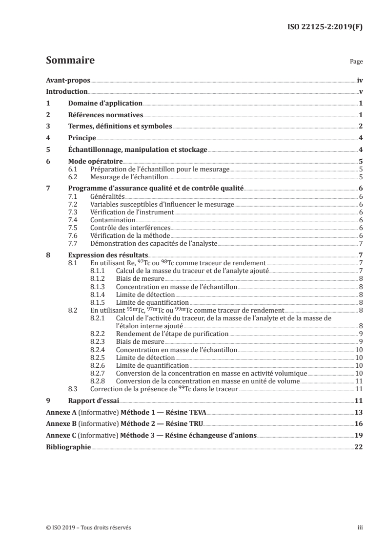 ISO 22125-2:2019 - Qualité de l'eau — Technétium-99 — Partie 2: Méthode d’essai par spectrométrie de masse couplée à un plasma induit (ICP-MS)
Released:11/8/2019